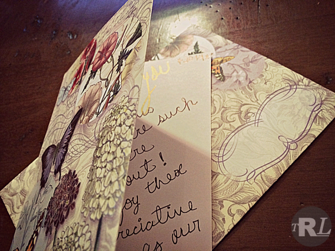 Thank you card for our neighbor thanking her for her English toffee.