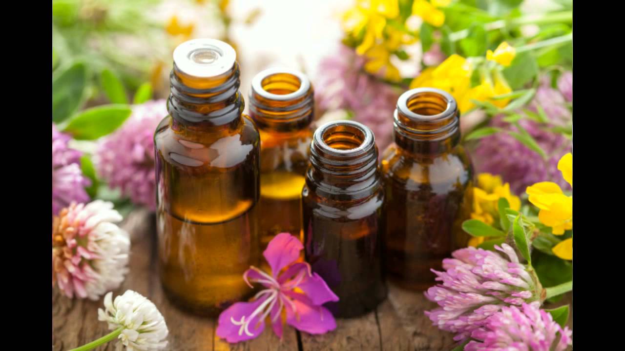 Essential oils with flowers